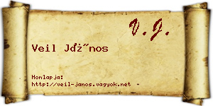 Veil János névjegykártya